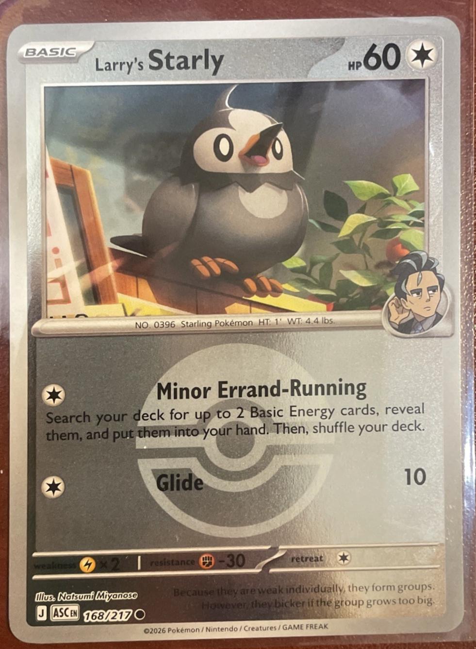 Ascended Heroes Larry's Starly [Ball] Pokémon card